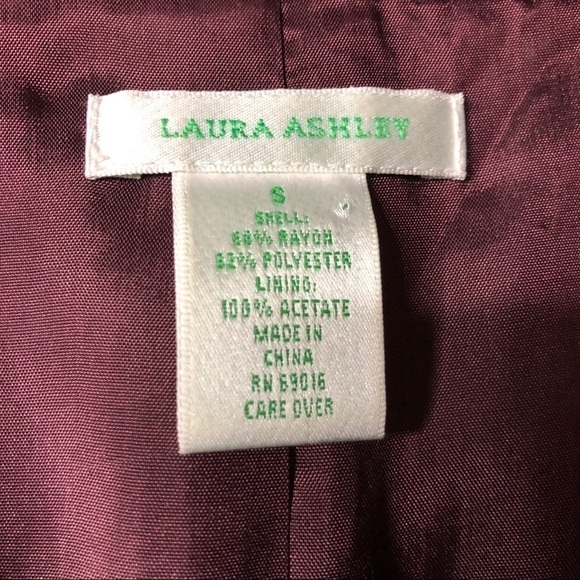 Laura ASHLEY Textured Houndstooth Blazer in Plum, Burgundy & Black - Size Small - Picture 4 of 6
